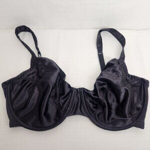 Target Womens 38DD Black Satin Wired Bra Unpadded
